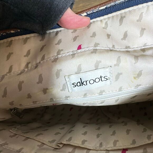 Sakroots Sak Roots Meadow Medium Straw Tote/Handbag Sun Starburst READ - Picture 9 of 10